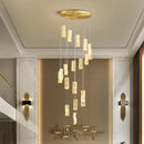 Decorbites deluxe crystal spiral slinglights dining room gold pendant