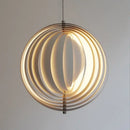 Decorbites designer moon led chandelier wooden ring dining room light