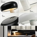 Decorbites designer mushroom lamp black & white marble study room