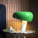 Decorbites designer mushroom lamp black & white marble study room