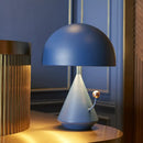 DecorBites™ Designer Mushroom Table Lamp: Metal 1-Bulb Night Light for Bedroom with Touch Knob