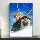 Pink floral disney frozen elsa canvas diamond painting bedroom art