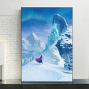 Pink floral disney frozen elsa canvas diamond painting bedroom art