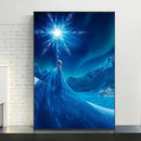 Pink floral disney frozen elsa canvas diamond painting bedroom art