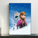 Pink floral disney frozen elsa canvas diamond painting bedroom art