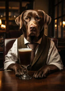 DecorBites™ Dog Pub Canvas Print - Animal Wall Art