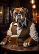 DecorBites™ Dog Pub Canvas Print - Animal Wall Art