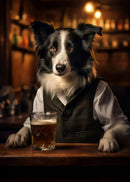DecorBites™ Dog Pub Canvas Print - Animal Wall Art