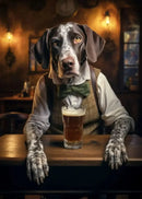 DecorBites™ Dog Pub Canvas Print - Animal Wall Art