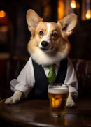 DecorBites™ Dog Pub Canvas Print - Animal Wall Art