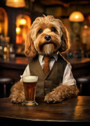 DecorBites™ Dog Pub Canvas Print - Animal Wall Art