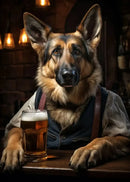 DecorBites™ Dog Pub Canvas Print - Animal Wall Art