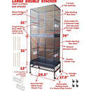 DecorBites™ Dual Breeding Flight Cage for Parrots