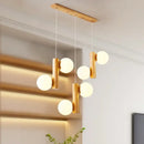 Modern gold bamboo e27 pendant lamp for dining room