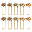 DecorBites™ Elegant 10-Piece Gold Wedding Flower Stand