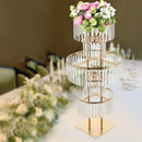 DecorBites™ Elegant 5-Tier Gold Wedding Flower Stand