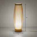 DecorBites™ Elegant Bamboo Nightstand Lamp: Asian Style Table Lighting with Wood Base for Tea Room