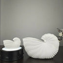 DecorBites™ Elegant Ceramic Vase with Shell Design