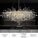 DecorBites™ Elegant Chrome Crystal Chandelier for Living Room