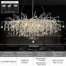 DecorBites™ Elegant Chrome Crystal Chandelier for Living Room