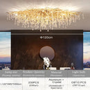 DecorBites™ Elegant Chrome Crystal Chandelier for Living Room