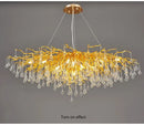 DecorBites™ Elegant Chrome Crystal Chandelier for Living Room