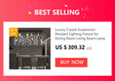 DecorBites™ Elegant Chrome Crystal Chandelier for Living Room