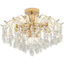 Decorbites elegant crystal chandelier gold branching dining room