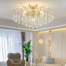 Decorbites elegant crystal chandelier gold branching dining room