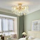 Decorbites elegant crystal chandelier gold branching dining room