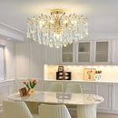 Decorbites elegant crystal chandelier gold branching dining room