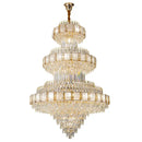 Decorbites elegant crystal chandelier gold dining room glass prisms
