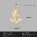 Decorbites elegant crystal chandelier gold dining room glass prisms
