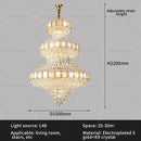 Decorbites elegant crystal chandelier gold dining room glass prisms