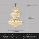 Decorbites elegant crystal chandelier gold dining room glass prisms