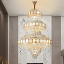 Decorbites elegant crystal chandelier gold dining room glass prisms