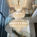 Decorbites elegant crystal chandelier gold dining room glass prisms