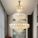 Decorbites elegant crystal chandelier gold dining room glass prisms