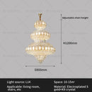 Decorbites elegant crystal chandelier gold dining room glass prisms