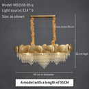 Decorbites elegant crystal chandelier gold tiered living room light