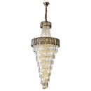 Decorbites elegant crystal chandelier living room spiral staircase