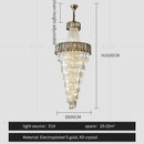 Decorbites elegant crystal chandelier living room spiral staircase