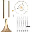 DecorBites™ Elegant Crystal Flower Stand Set for Events