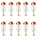 DecorBites™ Elegant Crystal Flower Stand Set for Events