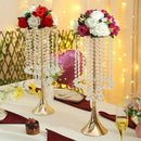 DecorBites™ Elegant Crystal Flower Stand Set for Events