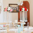 DecorBites™ Elegant Crystal Flower Stand Set for Events