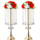DecorBites™ Elegant Crystal Flower Stand Set for Events