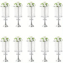 DecorBites™ Elegant Crystal Flower Stand Set for Events