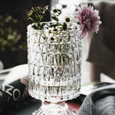 DecorBites™ Elegant Crystal Glass Vase for Flower Arrangement