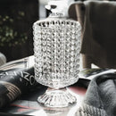 DecorBites™ Elegant Crystal Glass Vase for Flower Arrangement